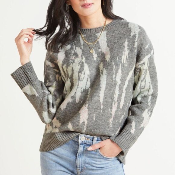 Rails  Virgo Gray Tie Dye Knit Sweater  Wool Blend  Size XXS - Picture 1 of 8